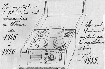 MAGNETOPHONE A FIL ANNEES 1950